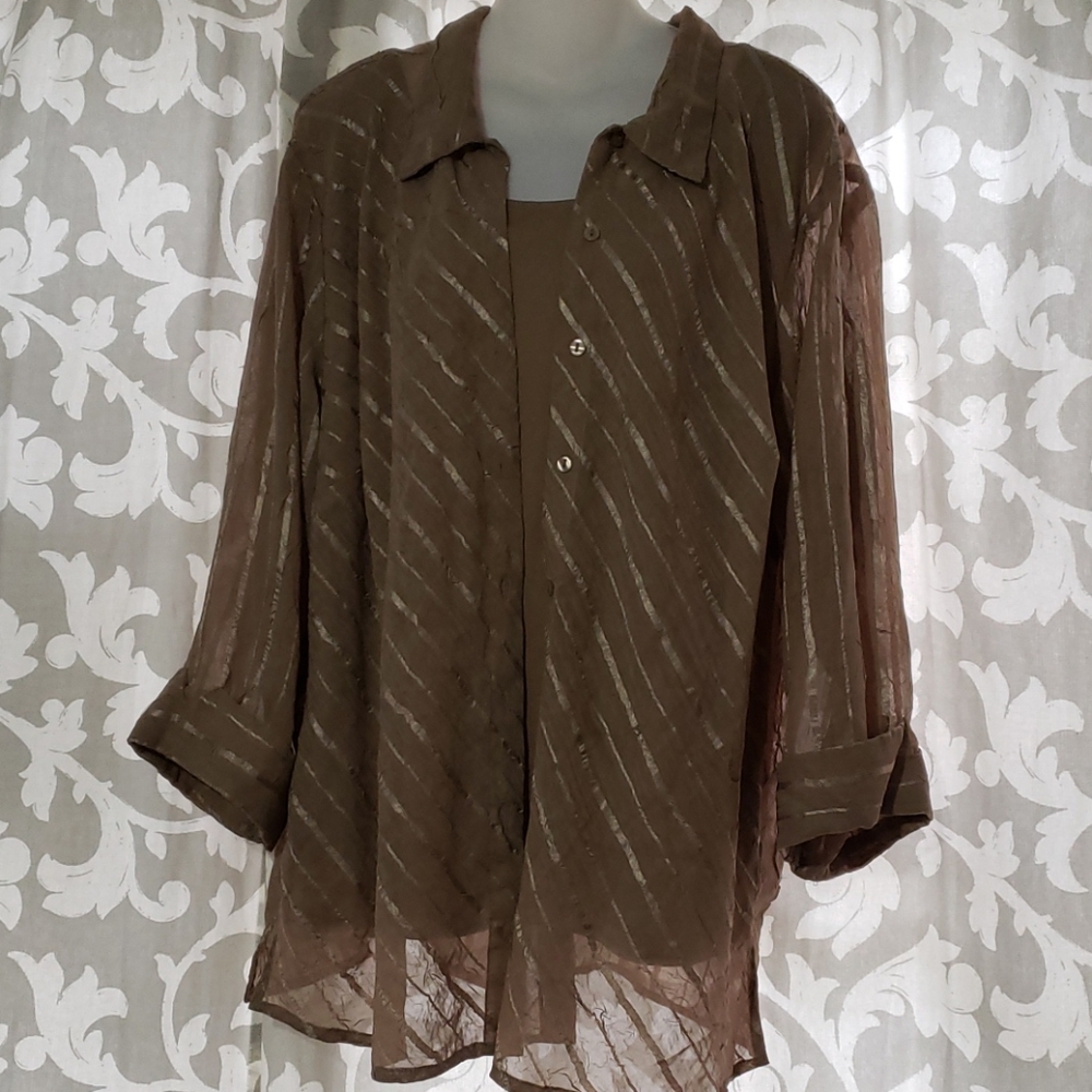 Club "Z" collection layered blouse